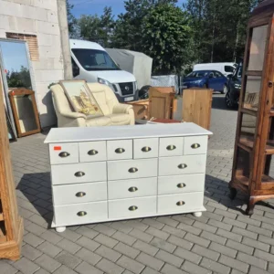 Szafka sosnowa biała aptekarka