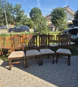 Komplet 4 ciemnych krzeseł