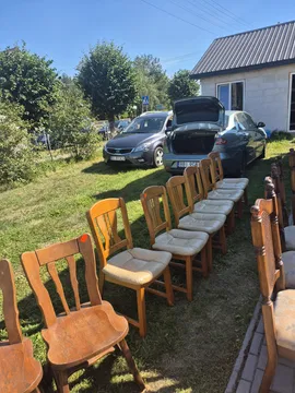 Komplet 6 krzeseł ze skórzaną tapicerką - obrazek 4