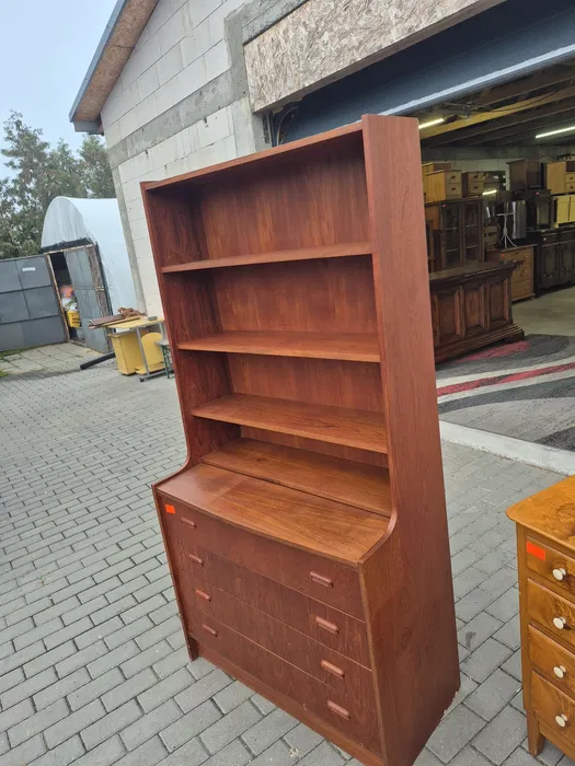 Komoda tekowa regal lata 60-70 - obrazek 2