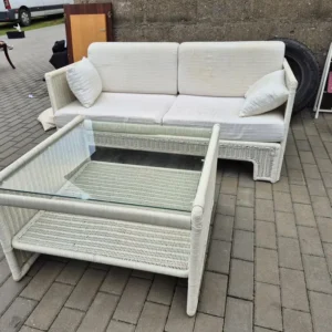 Kanapa rattan ze stolikiem
